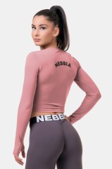 Топ Long Sleeve Thumbhole Sporty Crop Top Old Rose 585