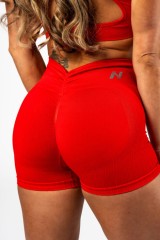 Шорты Nebbia High Waisted Push-Up Shorts TOTALLY SEAMLESS Red 304