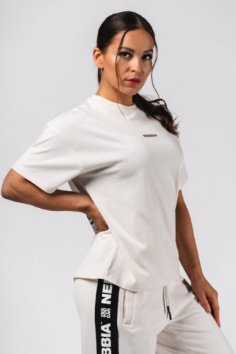 Футболка Nebbia Oversized Tee RESET Cream 491