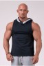 Майка с капюшоном NEBBIA NO EXCUSES Tank Top with a Hoodie 173 black