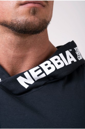 Майка с капюшоном NEBBIA NO EXCUSES Tank Top with a Hoodie 173 black