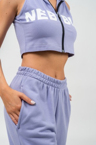 Топ Nebbia Sleeveless Zip-Up Hoodie Muscle Mommy Light Purple 258