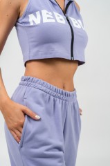 Топ Nebbia Sleeveless Zip-Up Hoodie Muscle Mommy Light Purple 258