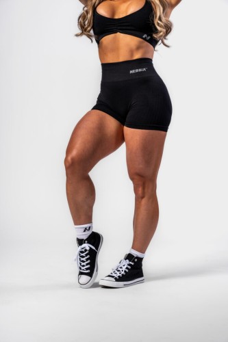 Шорти Nebbia High Waisted Push-Up Shorts TOTALLY SEAMLESS Black 304