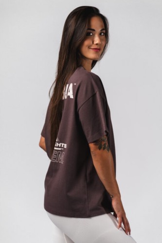 Футболка Nebbia Oversized Tee RESET Dark Brown 491