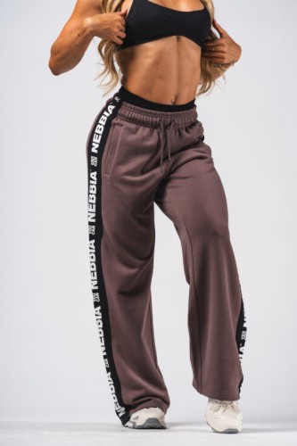 Штаны Nebbia Straight Leg Sweatpants URBAN Dark Brown 490