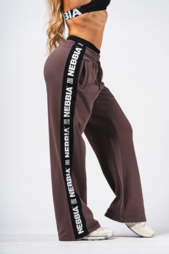 Штаны Nebbia Straight Leg Sweatpants URBAN Dark Brown 490