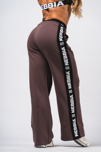 Штаны Nebbia Straight Leg Sweatpants URBAN Dark Brown 490