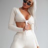 Жіночий повітряпровідний топ Fitzona Beige With Long Sleev and Tee Tamanho