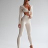 Жіночий повітряпровідний топ Fitzona Beige With Long Sleev and Tee Tamanho