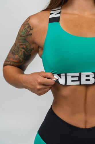 Топ Nebbia Medium-Support Criss Cross Sports Bra Iconic Green 230