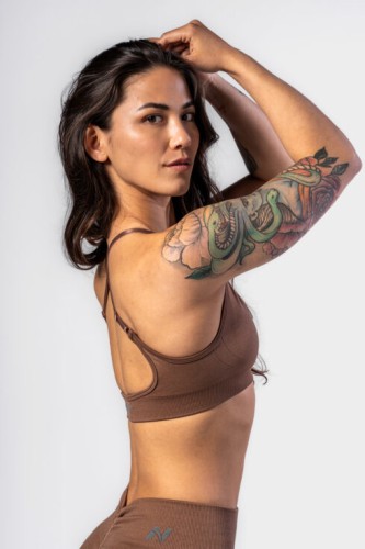 Топ Nebbia Medium-Support Sports Bra TOTALLY SEAMLESS Brown 305
