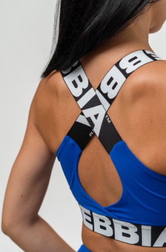 Топ Nebbia Medium-Support Criss Cross Sports Bra Iconic Blue 230