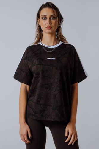 Футболка Nebbia Relaxed Tee POWER Dark Brown Camo 894