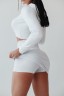 Юбка с шортами Fitzona WHITE MINI SKIRT WITH LACE IN FRONT