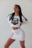 Юбка с шортами Fitzona WHITE MINI SKIRT WITH LACE IN FRONT