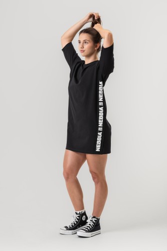 Платье Oversized T-Shirt Dress NEBBIA CLUB Black 594