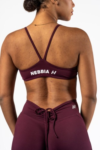 Топ Nebbia Medium-Support Sports Bra TWIST-KNOT Dark Red 423