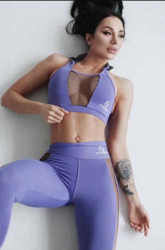 Легінси Fitzona PURPLE LEGGINGS WITH TULLES ON SIDES