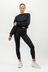 Свитшот Nebbia Crop Crew Neck Sweatshirt GYM SPIRIT Black 483