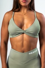 Топ Nebbia Medium-Support Sports Bra TWIST-KNOT Light Green 423