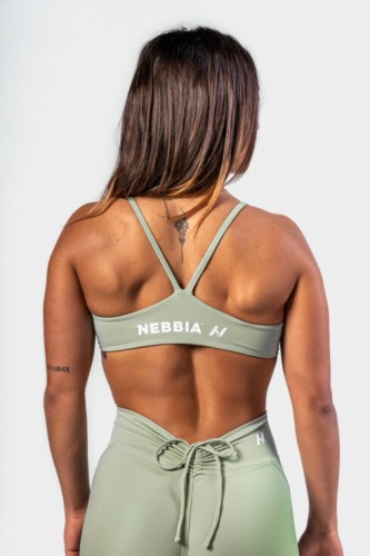 Топ Nebbia Medium-Support Sports Bra TWIST-KNOT Light Green 423