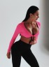 ТОП PINK TOP WITH LONG SLEEVE AND TIE