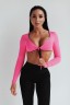 ТОП PINK TOP WITH LONG SLEEVE AND TIE