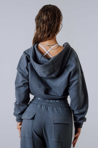 Спортивная кофта Nebbia Relaxed Zip Hoodie POWER Grey 895