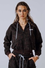 Спортивна кофта Nebbia Relaxed Zip Hoodie POWER Dark Brown Camo 895
