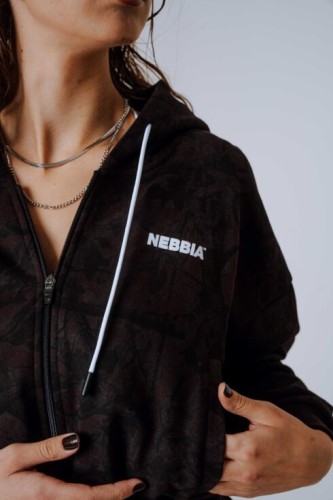 Спортивная кофта Nebbia Relaxed Zip Hoodie POWER Dark Brown Camo 895