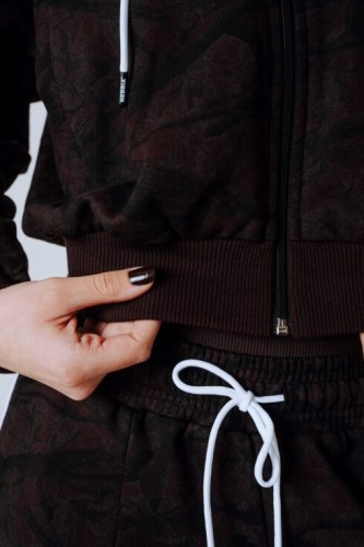 Спортивная кофта Nebbia Relaxed Zip Hoodie POWER Dark Brown Camo 895