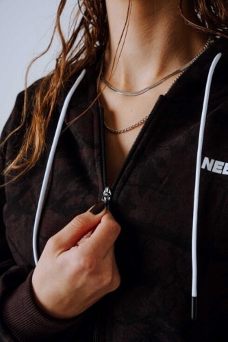 Спортивная кофта Nebbia Relaxed Zip Hoodie POWER Dark Brown Camo 895