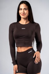 Топ Nebbia Seamless Long-Sleeve Top POWER Dark Brown 892