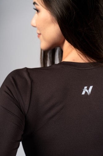 Топ Nebbia Seamless Long-Sleeve Top POWER Dark Brown 892