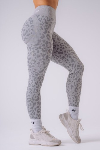 Легінси Nebbia Push-Up Compression Leopard Leggings PRIMAL Light Gray 849