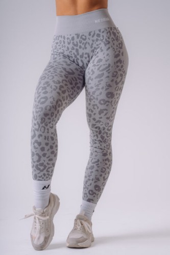 Легінси Nebbia Push-Up Compression Leopard Leggings PRIMAL Light Gray 849