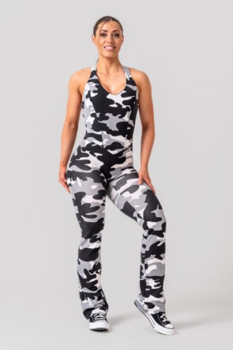 Комбинезон Nebbia Sculpting Flared Jumpsuit OWN THE GYM White Camo 397