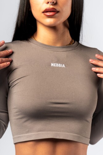 Топ Nebbia Seamless Long-Sleeve Top POWER Light Brown ASH 892