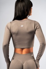 Топ Nebbia Seamless Long-Sleeve Top POWER Light Brown ASH 892
