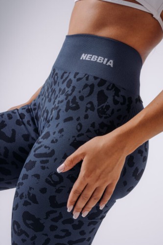 Легінси Nebbia Push-Up Compression Leopard Leggings PRIMAL Dark Blue 849