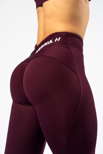 Легінси Nebbia V-shaping Belt Leggings STRONG BEAUTY Dark Red 425