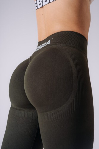 Легінси Nebbia High-waisted push-up leggings POWER Dark Green 888