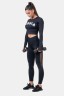 ТОП LONG SLEEVE THUMBHOLE SPORTY CROP TOP BLACK 585