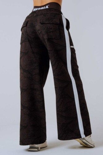 Штани Nebbia Oversized Sweatpants POWER Dark Brown Camo 896