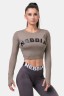 ТОП LONG SLEEVE THUMBHOLE SPORTY CROP TOP MOCHA 585