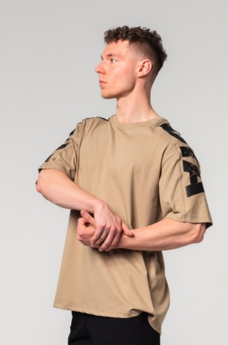 Футболка Nebbia Oversized T-shirt LIFTING CLUB Light Brown 353