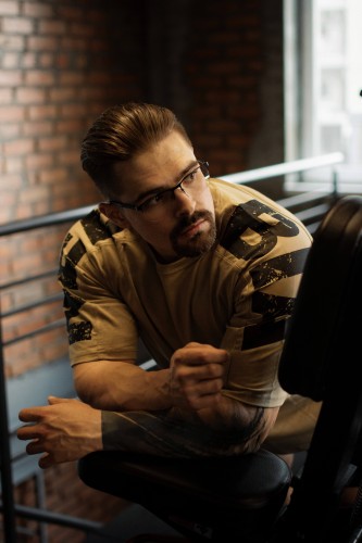 Футболка Nebbia Oversized T-shirt LIFTING CLUB Light Brown 353