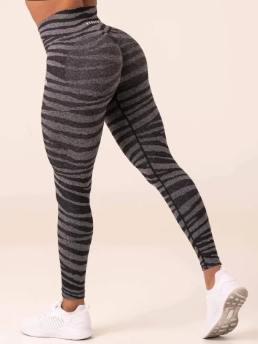 Леггинсы Ryderwear Zebra Seamless Leggings - Grey Marl/Black Zebra