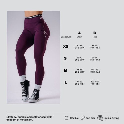 Легінси NEBBIA x Olympia High-Waist Leggings Bordo 935